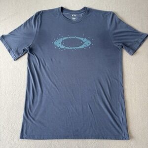 Oakley Ellipse Dots T-Shirt High Risk Mens Blue L Hydrolix Skater Y2K Outdoor
